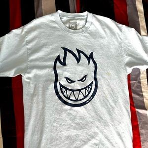 Baby Blue Spitfire Bighead T-shirt (stained)